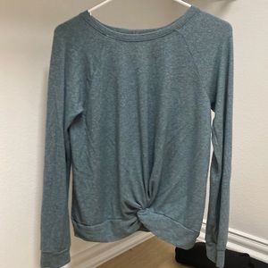 Zella bluish green athletic shirt with knot